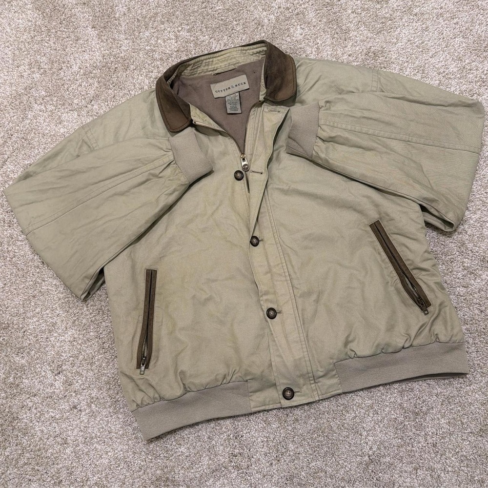 90s Vintage Cutter & Buck Jacket | Khaki | XL